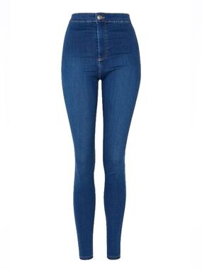 Topshop High-Rise Skinny Jeans in Blue